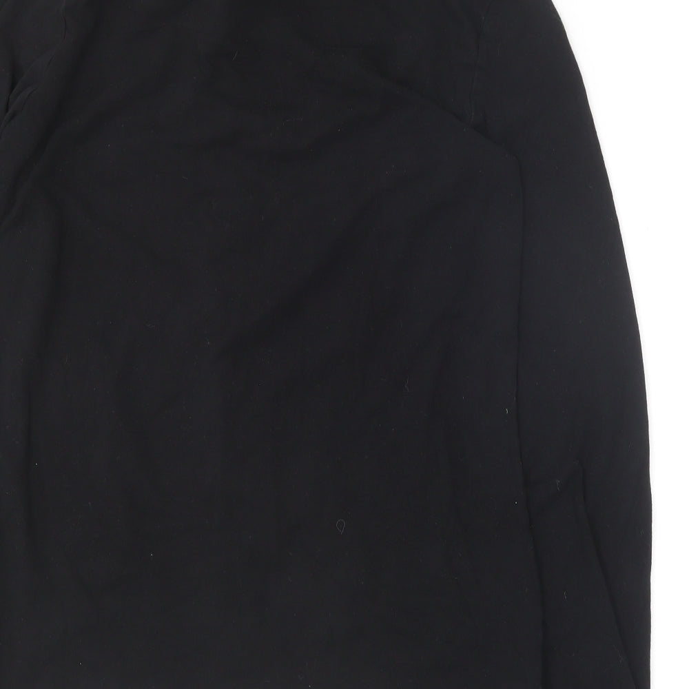 ASOS Mens Black  Cotton  Button-Up Size M Round Neck