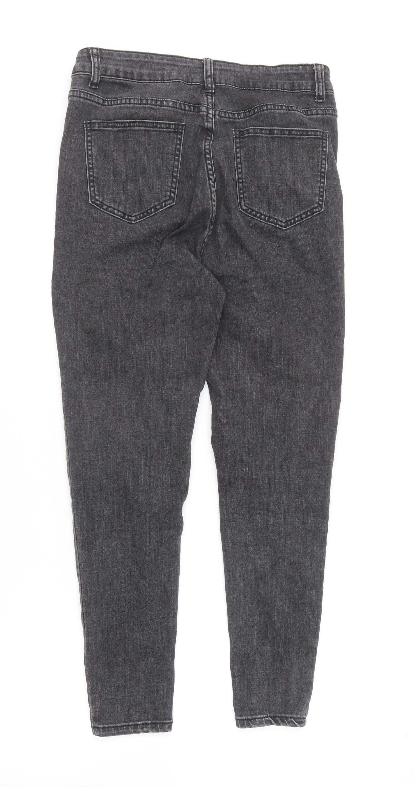 SheIn Womens Grey  Cotton Skinny Jeans Size M L25 in Regular