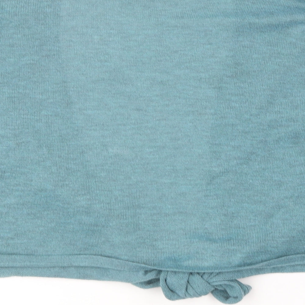 Paramour Womens Blue V-Neck  Polyester Cardigan Jumper Size XL