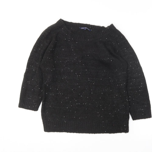 Store Twenty One Womens Black Round Neck  Acrylic Pullover Jumper Size M