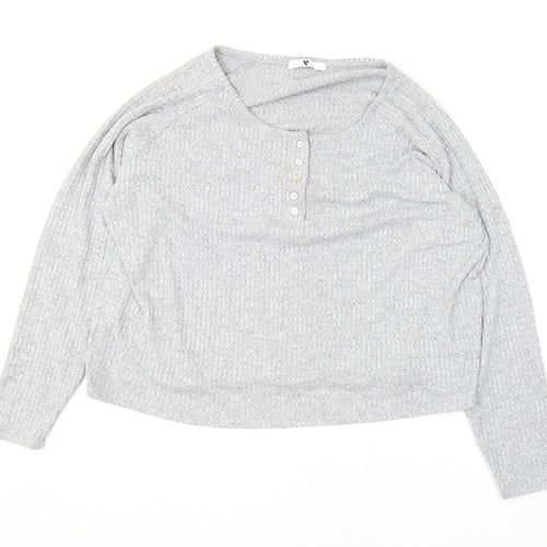 Very Womens Grey Round Neck  Polyester Pullover Jumper Size 20