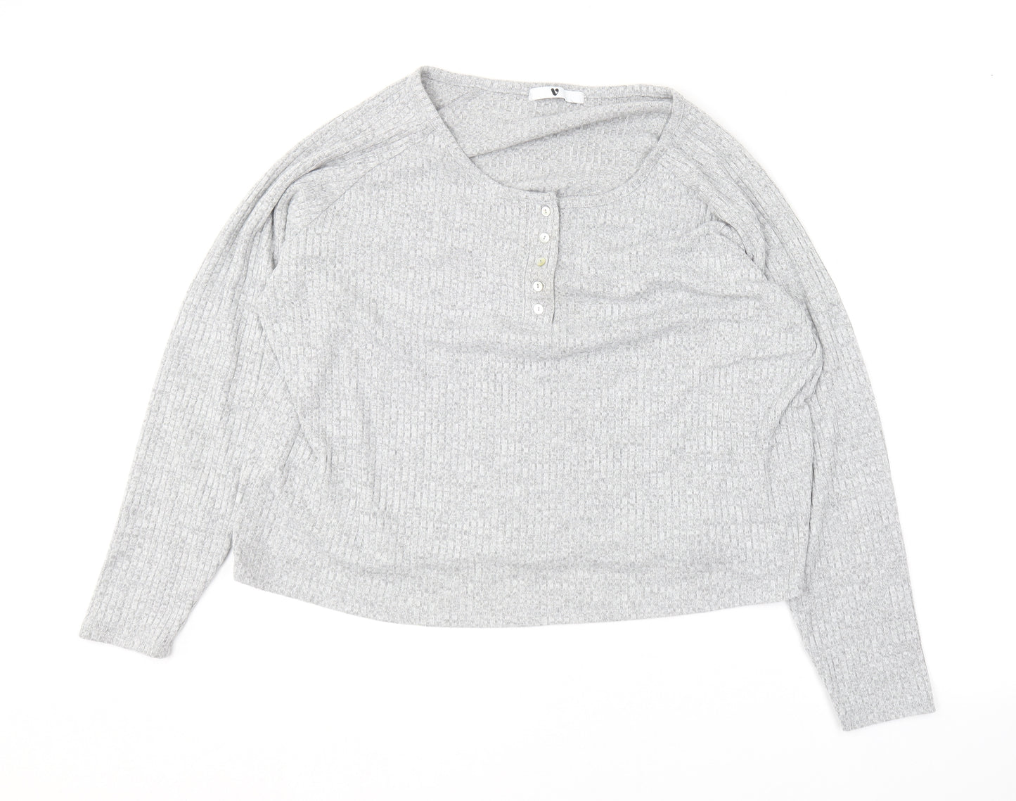 Very Womens Grey Round Neck  Polyester Pullover Jumper Size 20