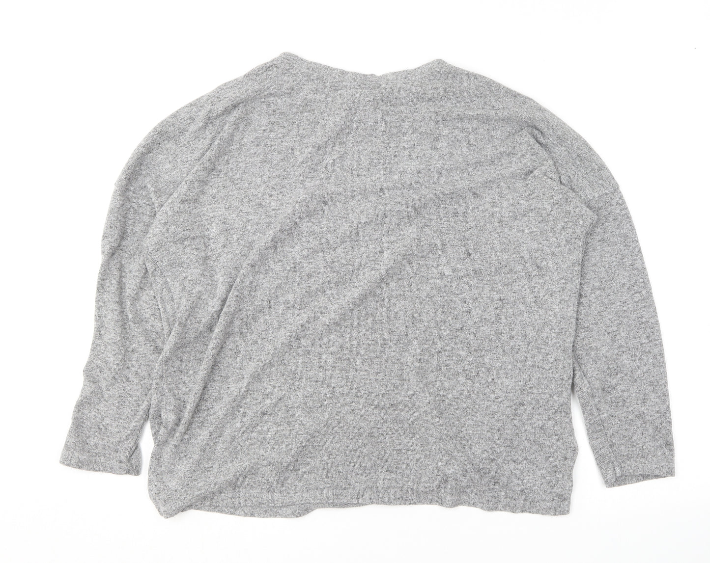 F&F Womens Grey Round Neck  Viscose Pullover Jumper Size 10