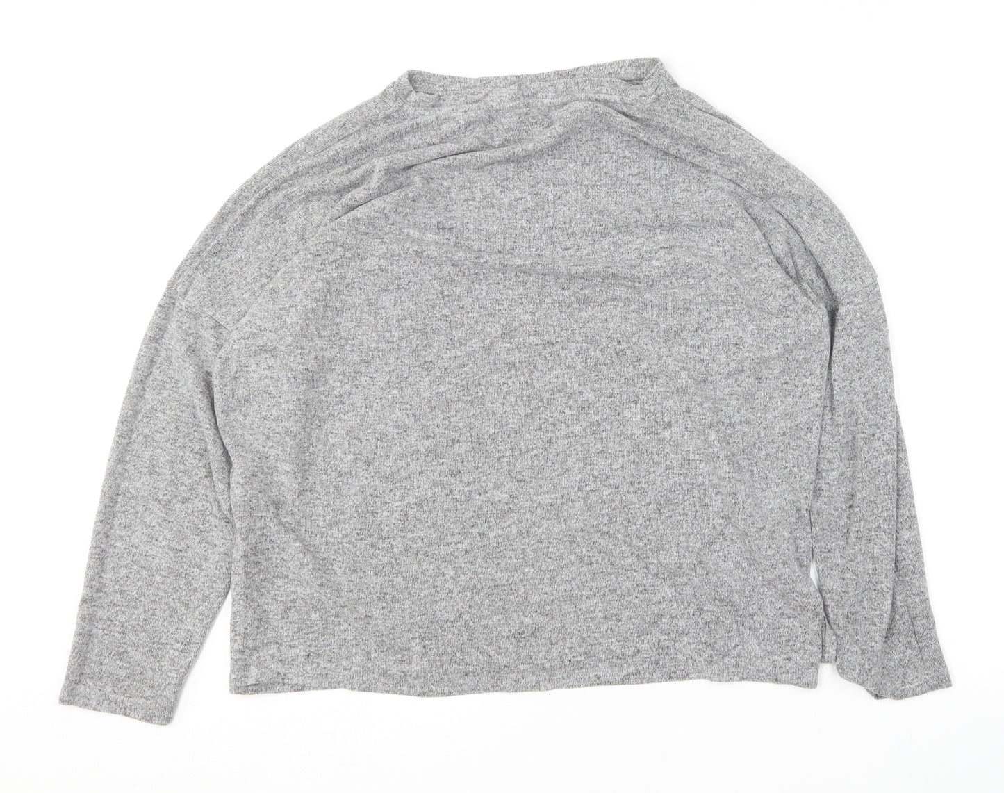 F&F Womens Grey Round Neck  Viscose Pullover Jumper Size 10
