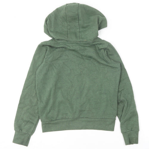 The Kids Division Boys Green  Cotton Pullover Hoodie Size 7-8 Years
