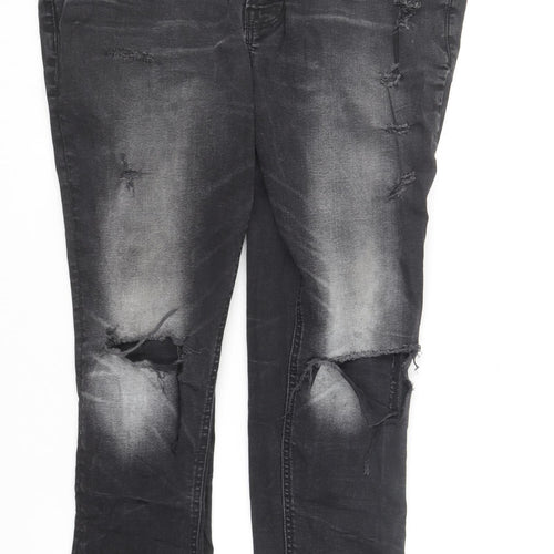 Matalan Womens Black  Cotton Skinny Jeans Size 36 in L30 in Regular