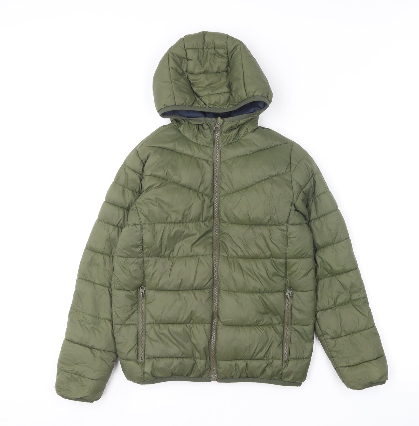 Pepperts Boys Green   Puffer Jacket Coat Size 10-11 Years
