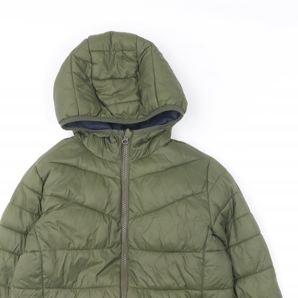 Pepperts Boys Green   Puffer Jacket Coat Size 10-11 Years