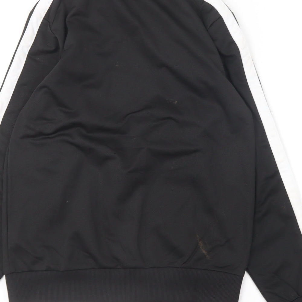 Lonsdale Boys Black  Polyester Full Zip Sweatshirt Size 13 Years
