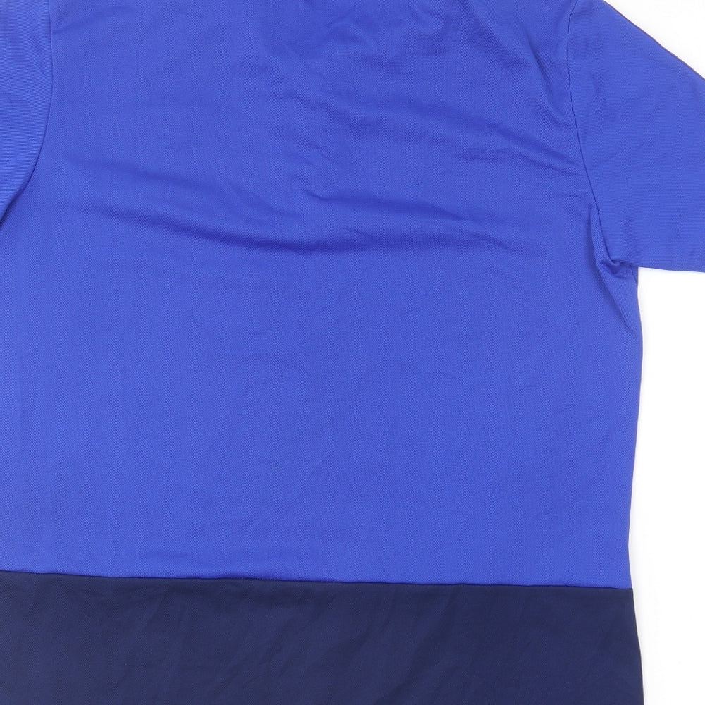 adidas Mens Blue  Polyester  Polo Size L Collared  - Irish Football Association