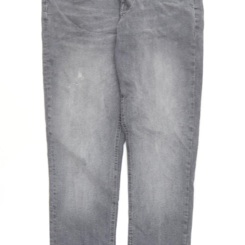 Denim & Co. Womens Grey  Cotton Skinny Jeans Size 32 in L32 in Regular