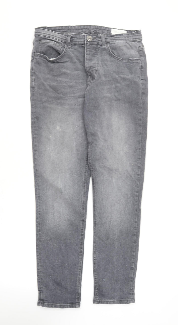 Denim & Co. Womens Grey Cotton Skinny Jeans Size 32 in L32 in Regular