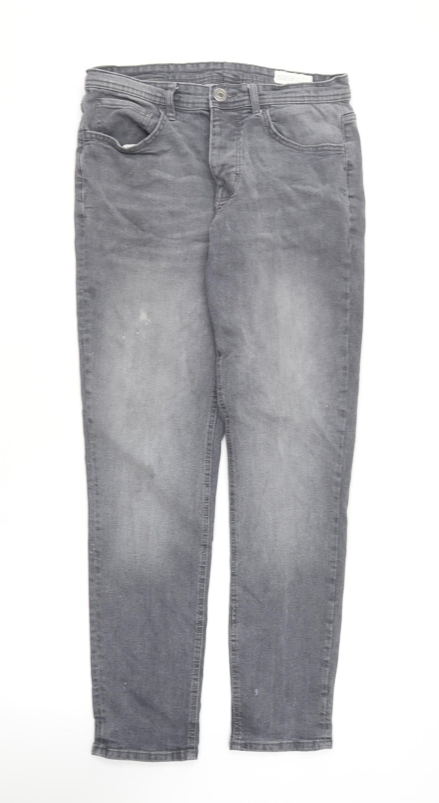 Denim & Co. Womens Grey  Cotton Skinny Jeans Size 32 in L32 in Regular