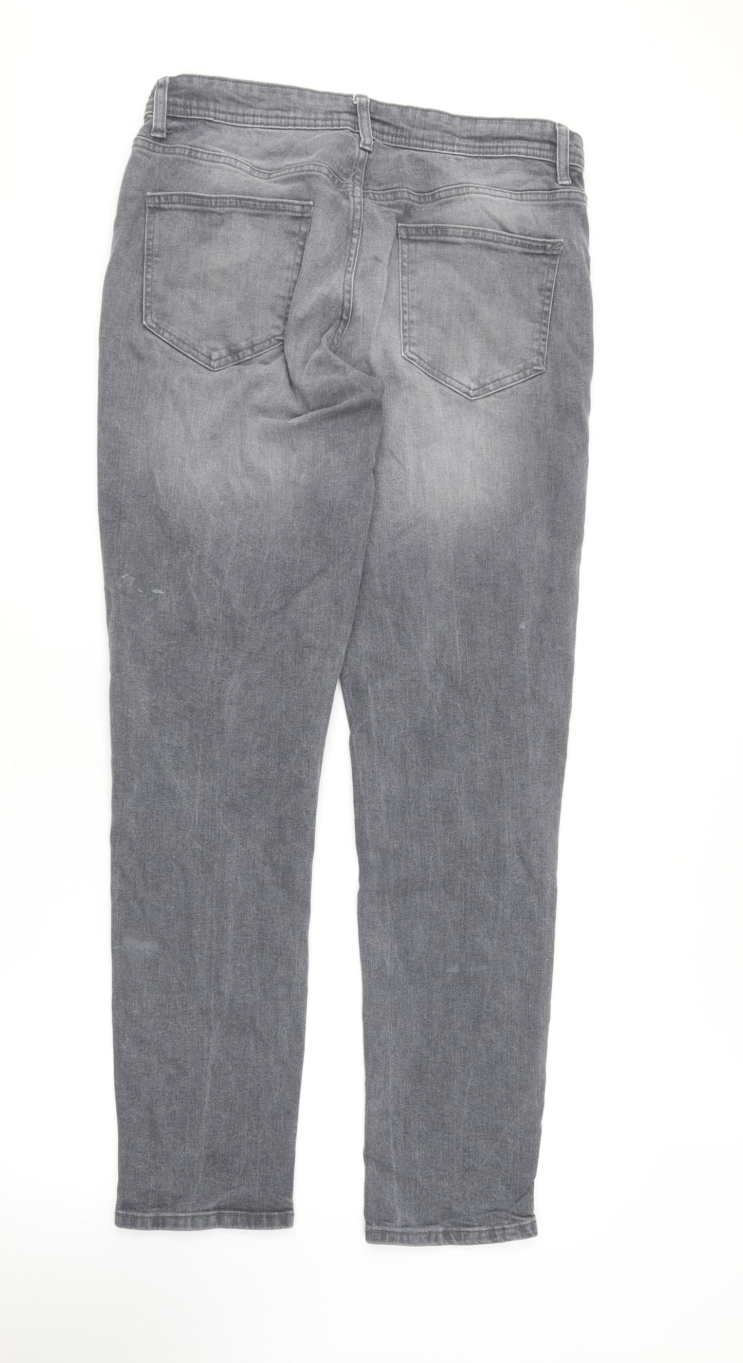 Denim & Co. Womens Grey  Cotton Skinny Jeans Size 32 in L32 in Regular
