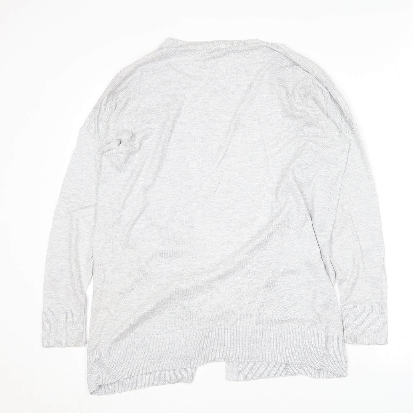 F&F Womens Grey V-Neck  Polyester Cardigan Jumper Size 20