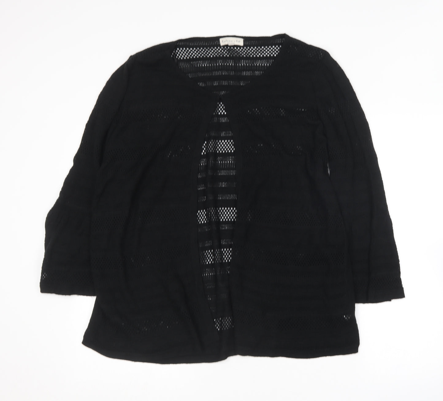 F&F Womens Black V-Neck  Viscose Cardigan Jumper Size 20