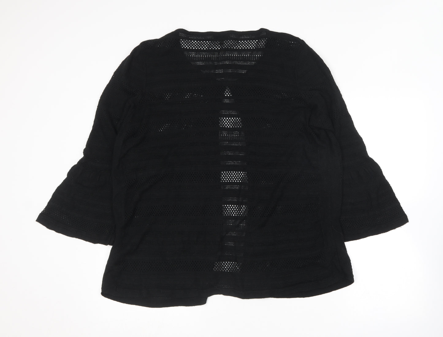 F&F Womens Black V-Neck  Viscose Cardigan Jumper Size 20