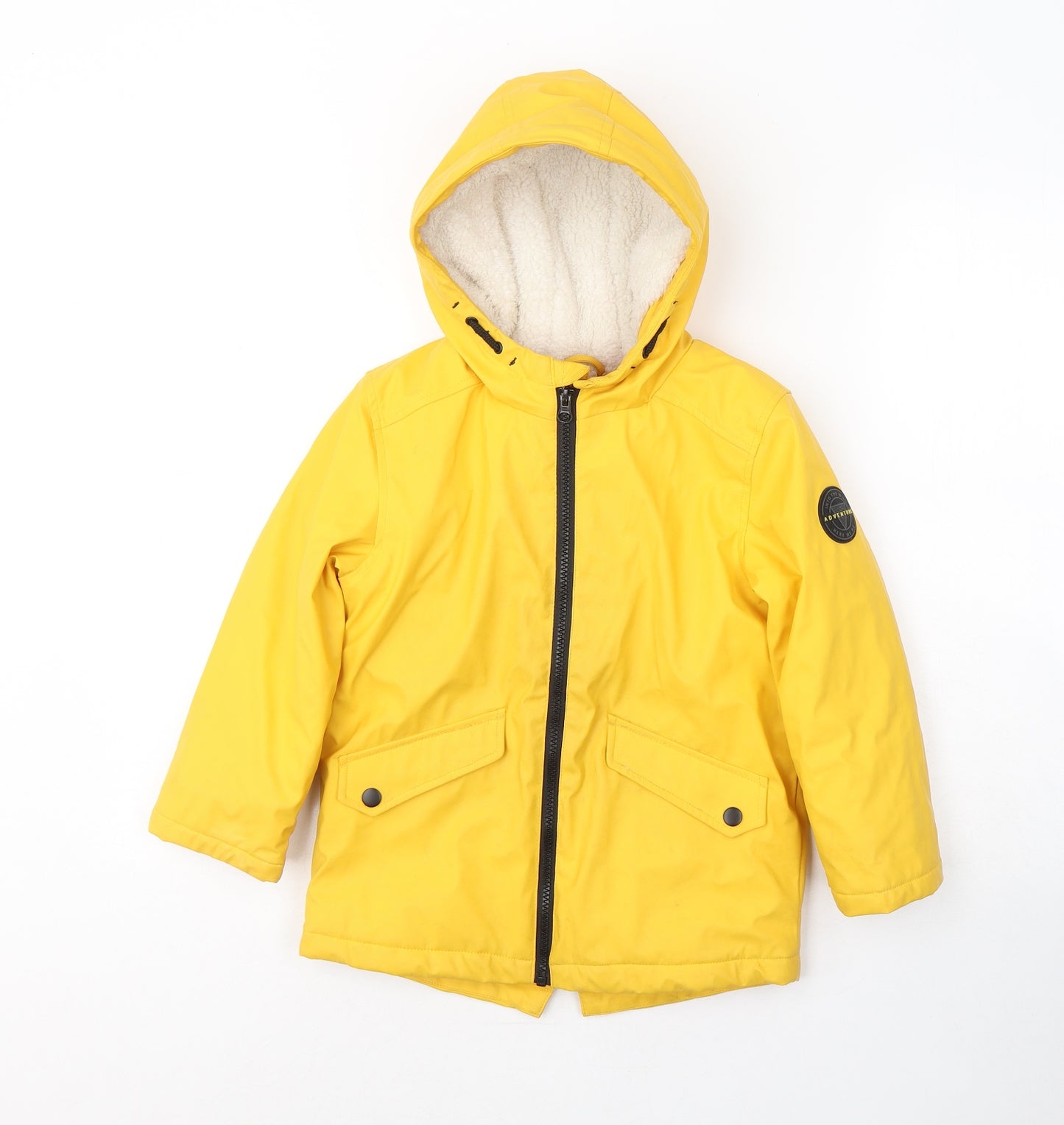 George Boys Yellow   Rain Coat Coat Size 5-6 Years  Zip