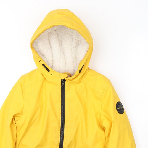 George Boys Yellow   Rain Coat Coat Size 5-6 Years  Zip