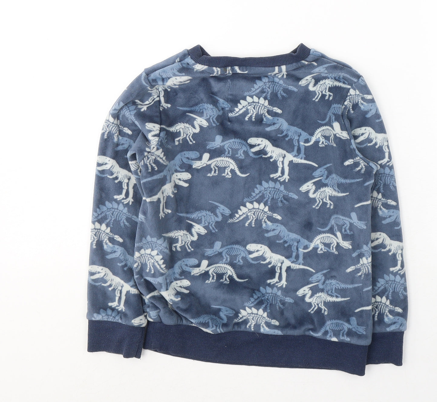 F&F Boys Blue  Polyester Pullover Sweatshirt Size 6-7 Years  Pullover - Dinosaur