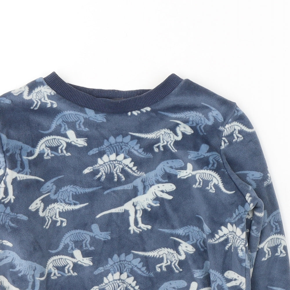 F&F Boys Blue  Polyester Pullover Sweatshirt Size 6-7 Years  Pullover - Dinosaur