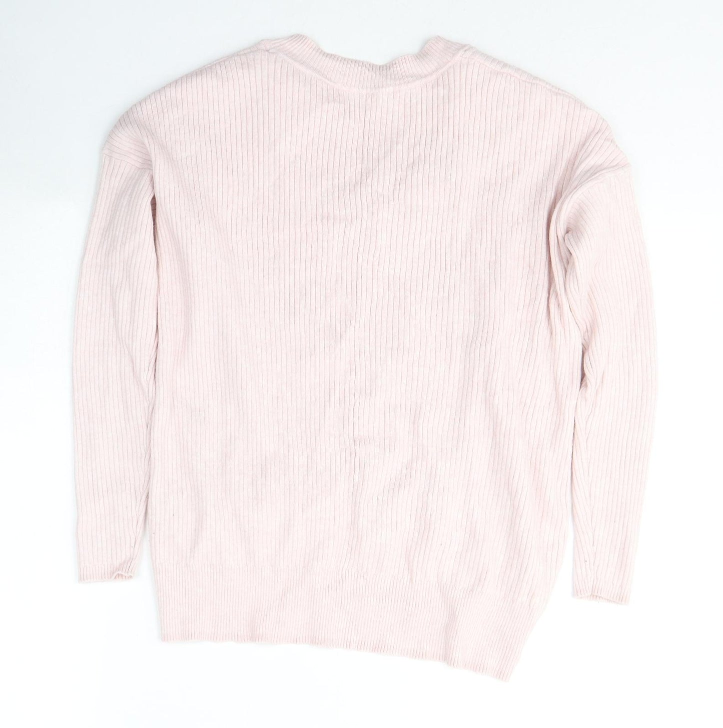 George Womens Pink V-Neck  Viscose Pullover Jumper Size S