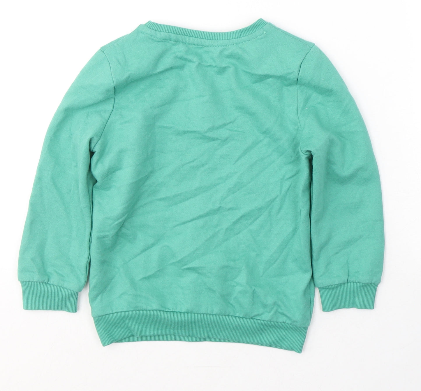 George Boys Green  Cotton Pullover Sweatshirt Size 4-5 Years  Pullover - I can do Anything