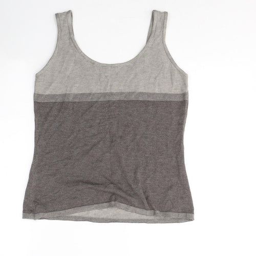 Per Una Womens Beige  Viscose Basic Tank Size 14 Round Neck