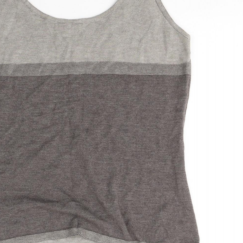 Per Una Womens Beige  Viscose Basic Tank Size 14 Round Neck