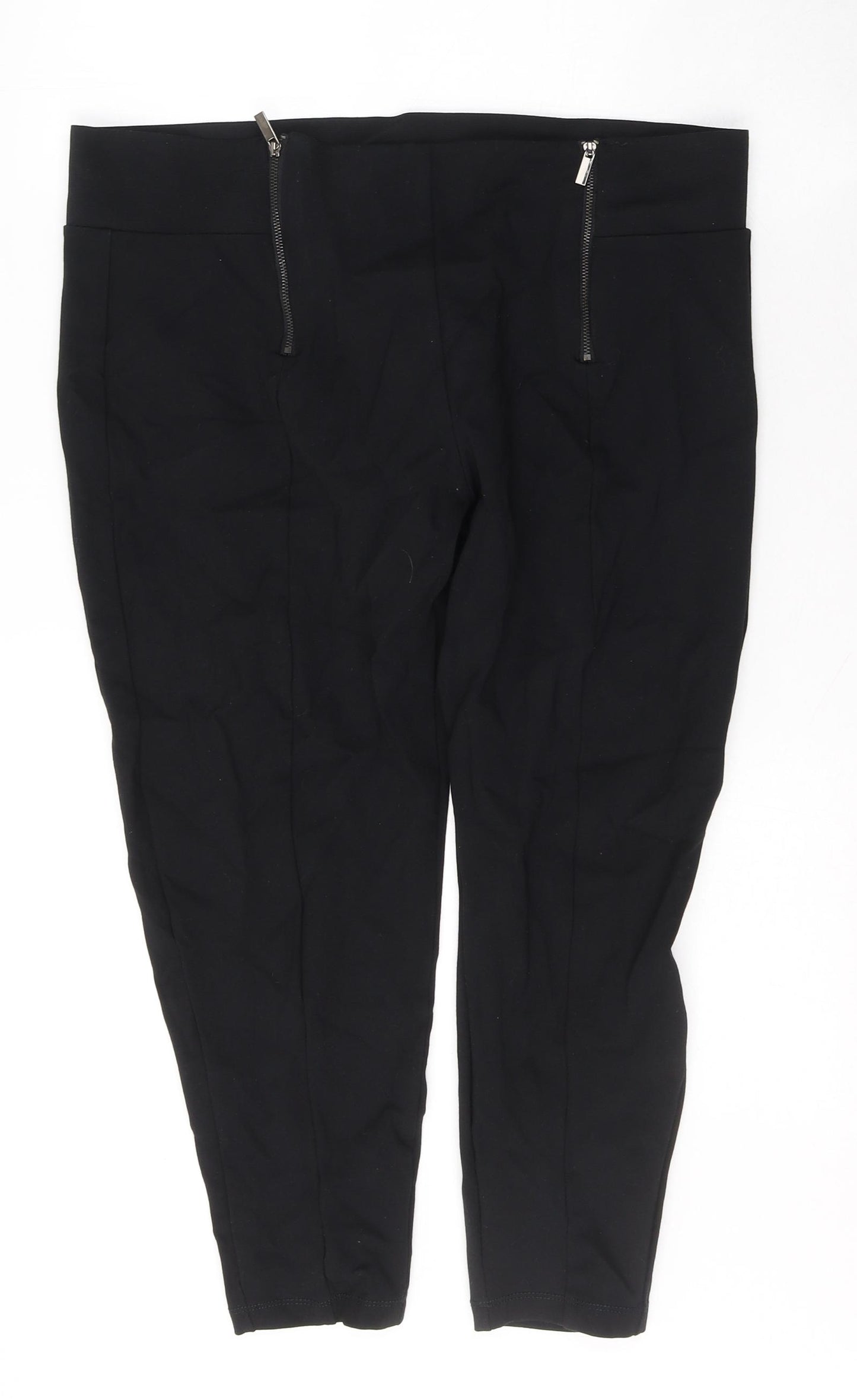 Marks and Spencer Womens Black  Viscose Cropped Leggings Size 20 L21 in