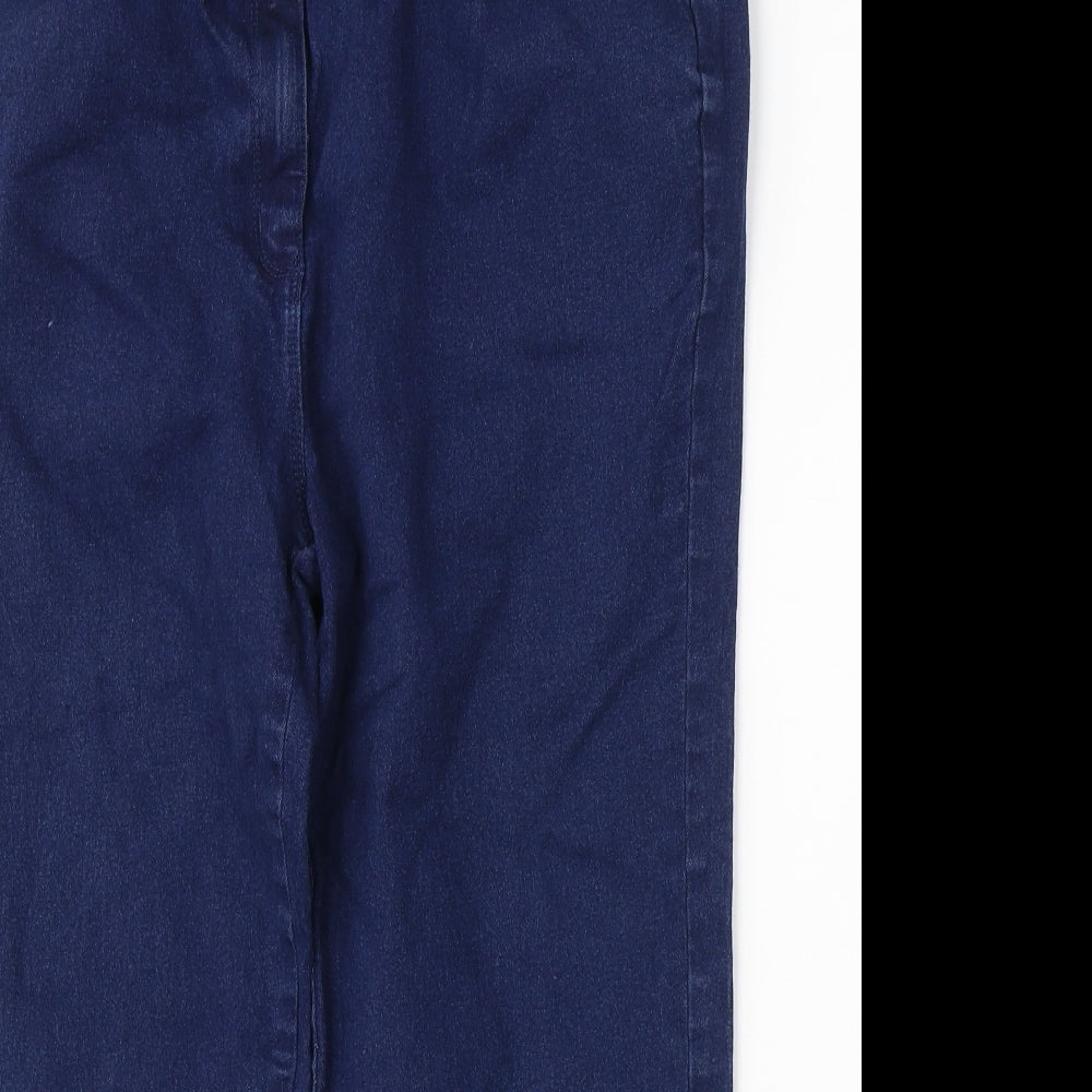 Bonmarché Womens Blue  Cotton Straight Jeans Size 20 L23 in Regular Button