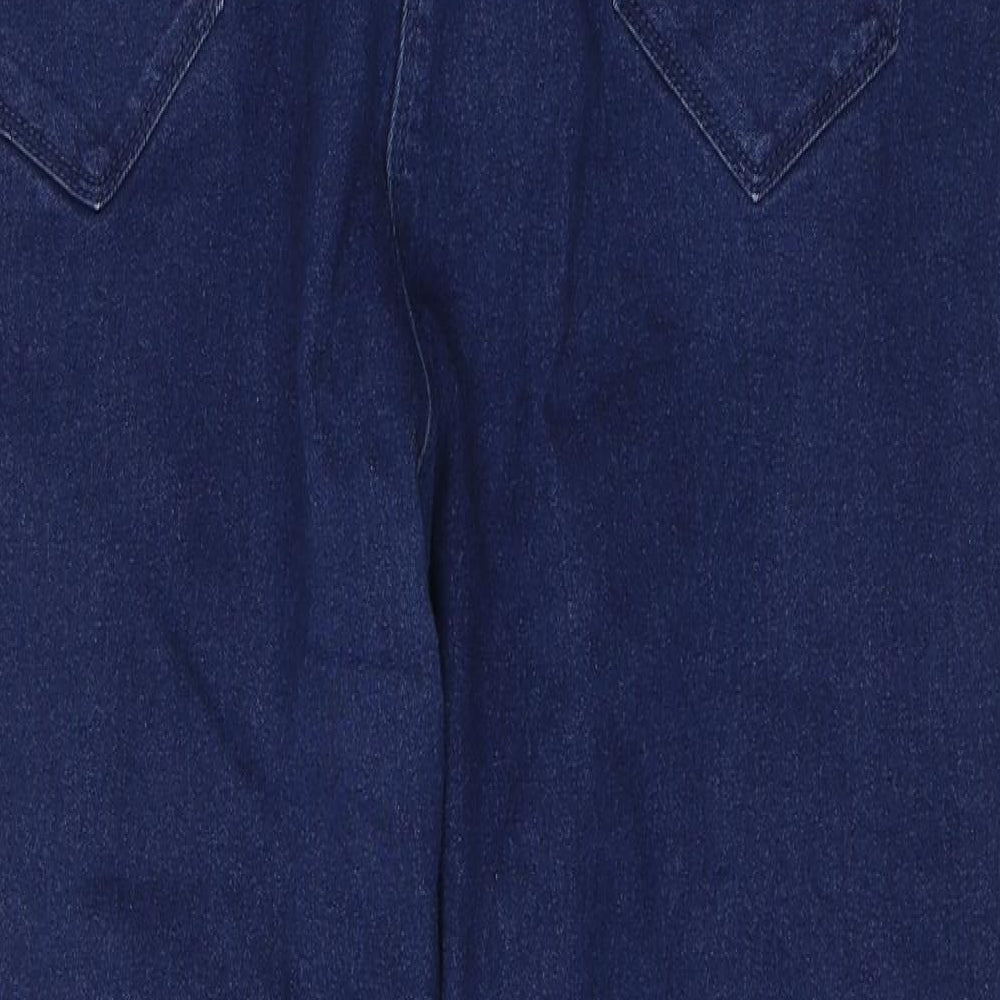 Bonmarché Womens Blue  Cotton Straight Jeans Size 20 L23 in Regular Button