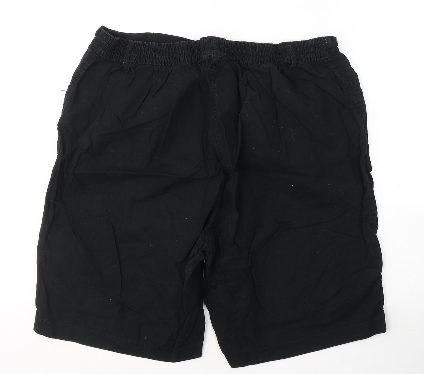 Antology Womens Black  Cotton Bermuda Shorts Size 18 L8 in Regular Tie