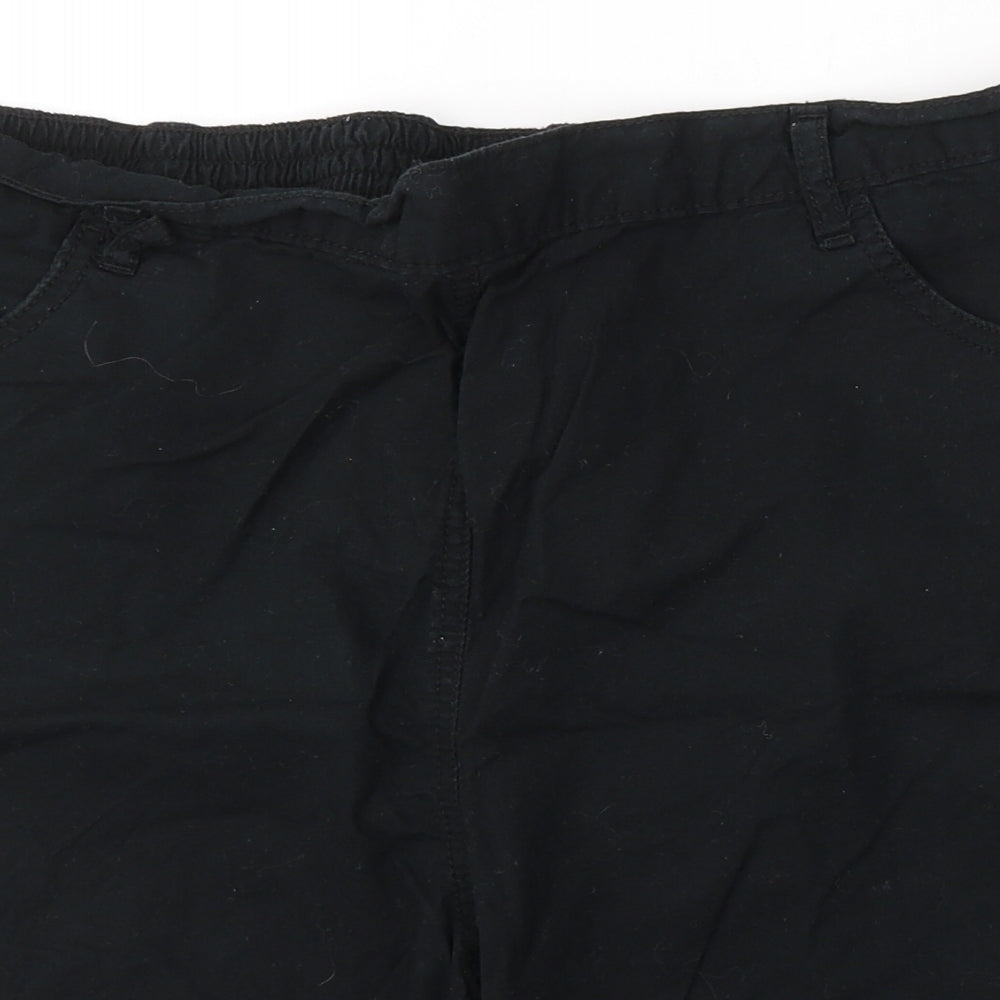 Antology Womens Black  Cotton Bermuda Shorts Size 18 L8 in Regular Tie