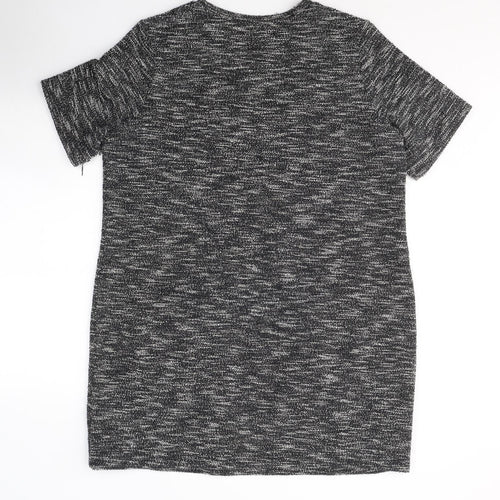 F&F Womens Black  Polyester T-Shirt Dress  Size 20  Round Neck Pullover