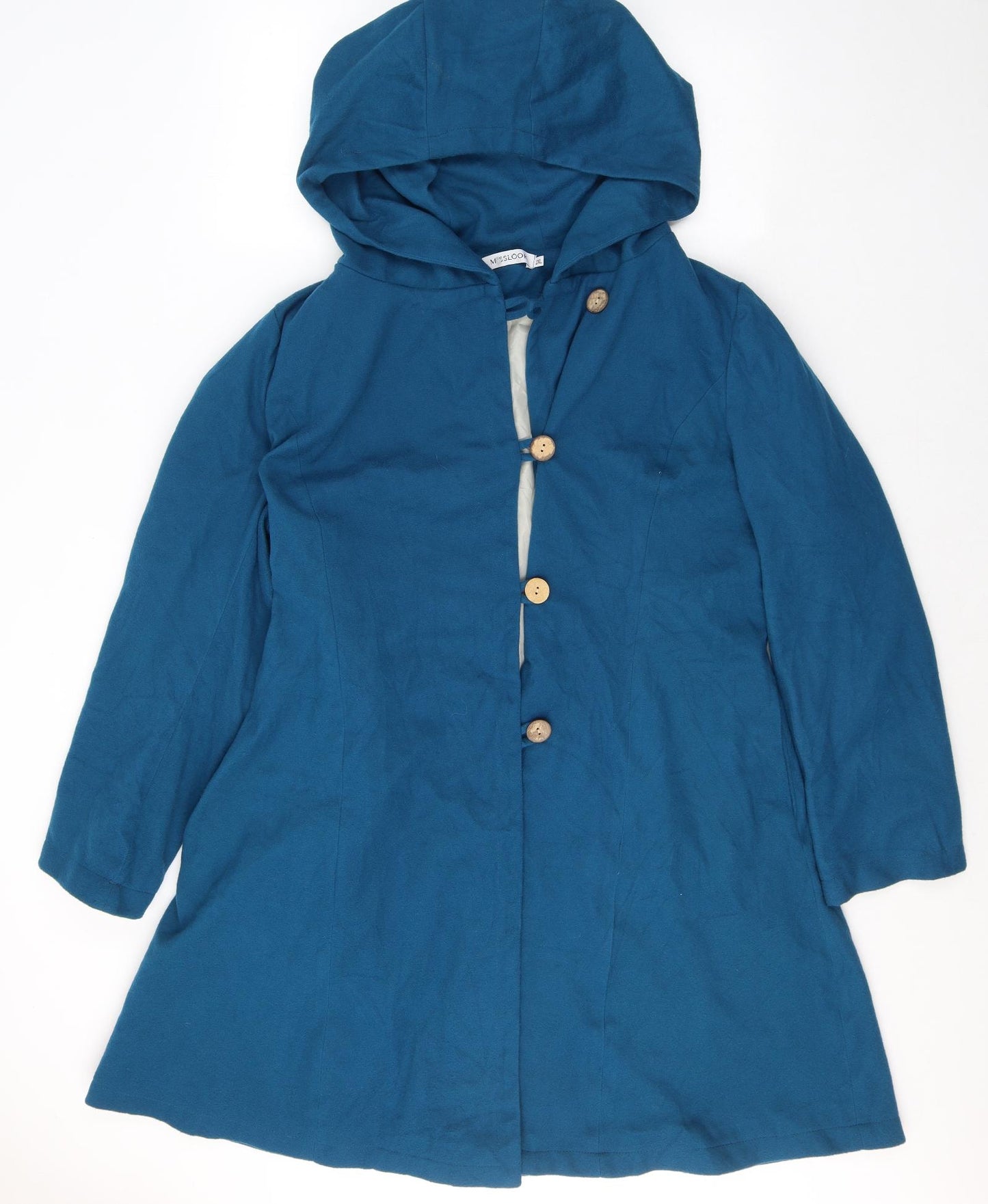 MissLook Womens Blue   Pea Coat Coat Size 2XL  Button