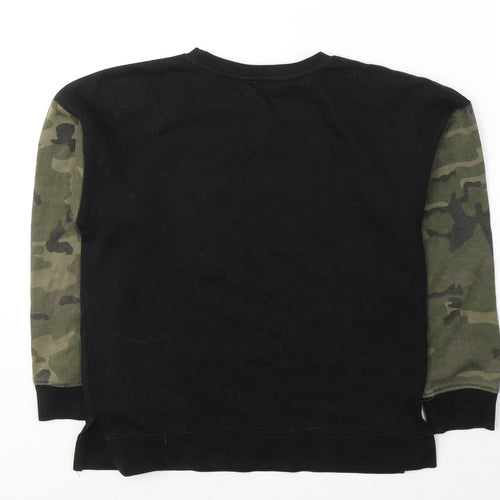 Primark Boys Black Camouflage Cotton Pullover Sweatshirt Size 9-10 Years  Pullover - No Limits