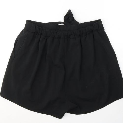 New Look Womens Black  Polyester Hot Pants Shorts Size 18 L4 in Regular Tie