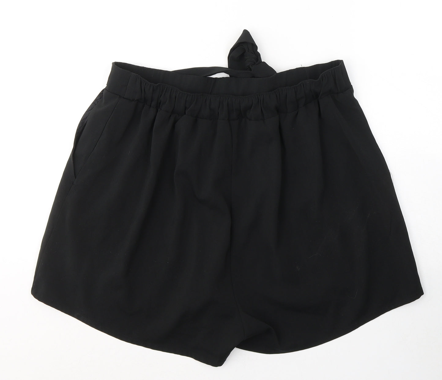 New Look Womens Black  Polyester Hot Pants Shorts Size 18 L4 in Regular Tie