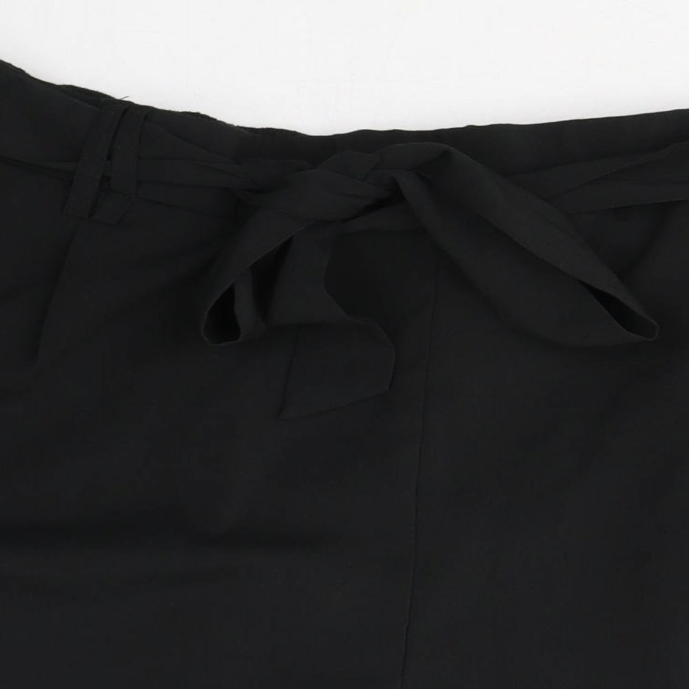 New Look Womens Black  Polyester Hot Pants Shorts Size 18 L4 in Regular Tie