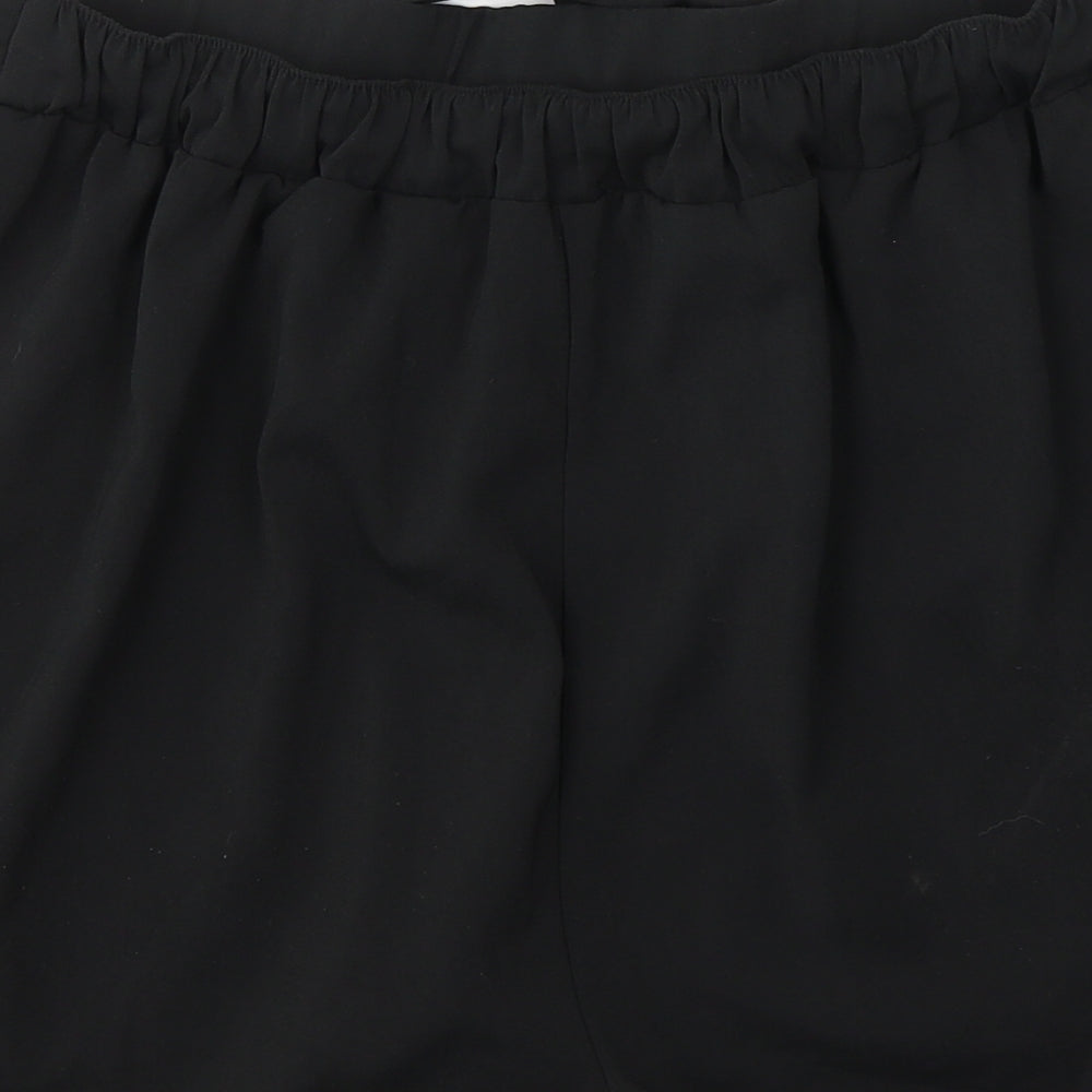 New Look Womens Black  Polyester Hot Pants Shorts Size 18 L4 in Regular Tie
