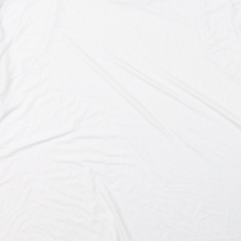 Nike Mens White  Cotton  T-Shirt Size 3XL Round Neck