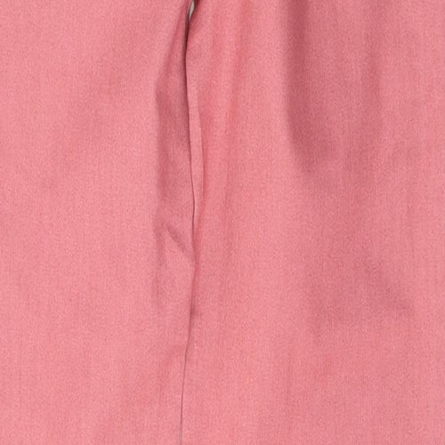 Denim & Co. Womens Pink  Cotton Skinny Jeans Size 10 L29 in Regular Button