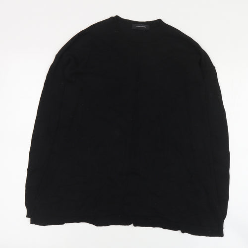 Primark Womens Black Round Neck  Viscose Pullover Jumper Size 8