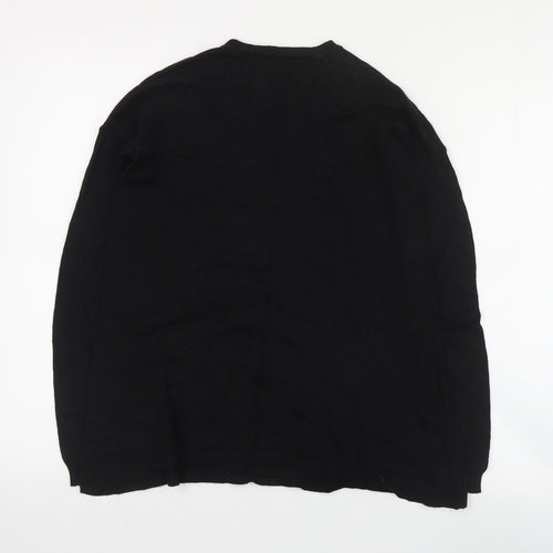Primark Womens Black Round Neck  Viscose Pullover Jumper Size 8