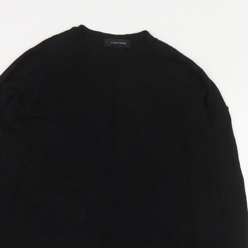 Primark Womens Black Round Neck  Viscose Pullover Jumper Size 8