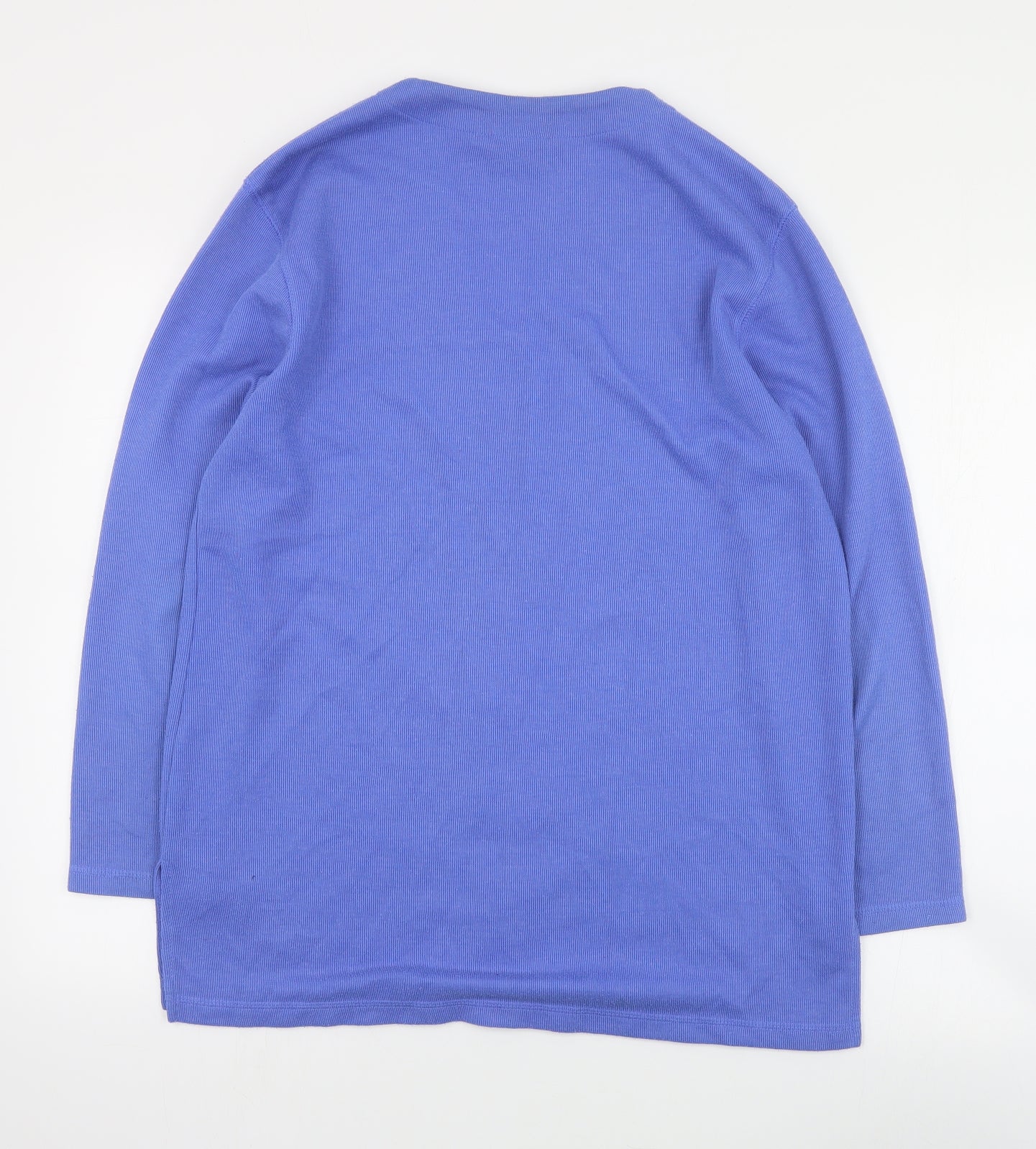 Mackays Womens Blue V-Neck  Polyester Full Zip Jumper Size S