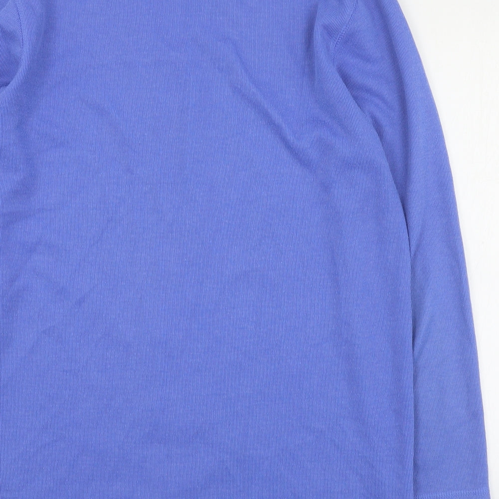 Mackays Womens Blue V-Neck  Polyester Full Zip Jumper Size S