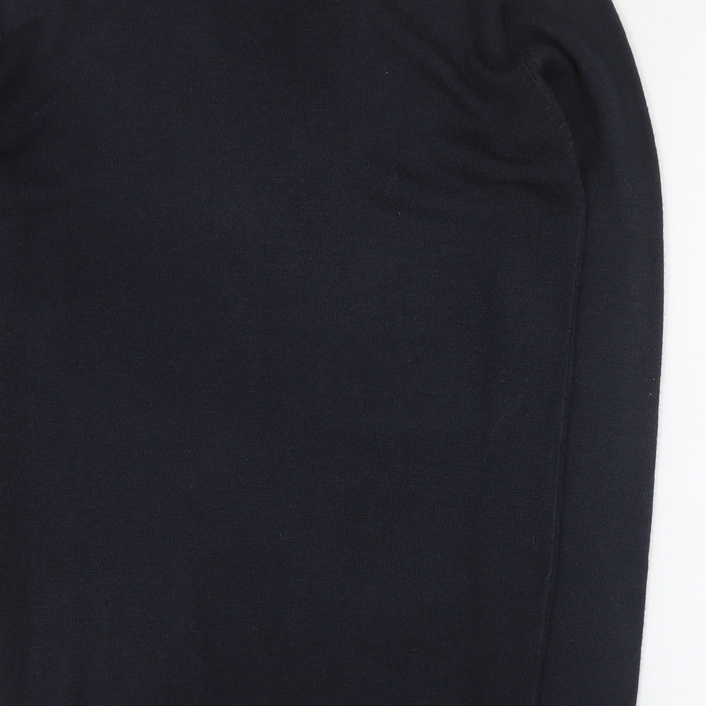 Cedar Wood State Mens Blue V-Neck  Cotton Pullover Jumper Size S
