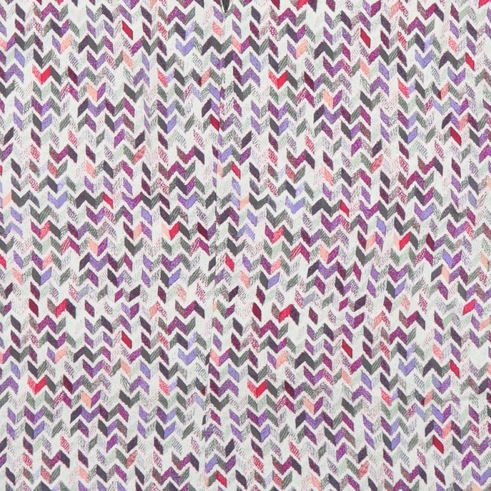 Sandwich Womens Multicoloured Geometric Viscose Basic Blouse Size 8 Round Neck